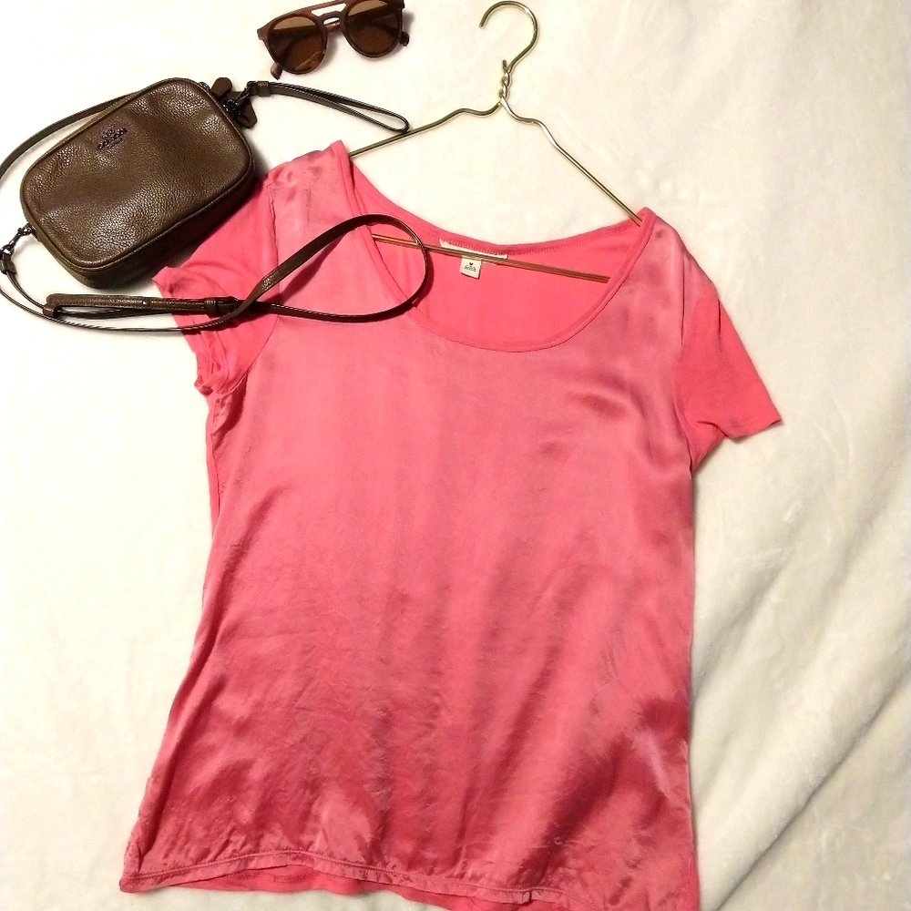 Silk Pink Banana Republic Top - Medium